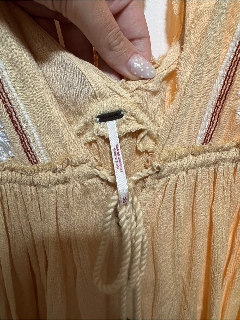 Free People Mustard Yellow Embroidered Maxi Dress - Picture 3 of 3